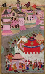 Siege of Vienna by Suleyman I (1494-1566) the Magnificent, in 1529, from the 