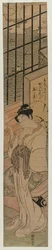 Courtesan in a Room Overlooking Edo Bay