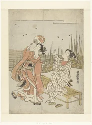 Young Man and Girl Watching Fireflies