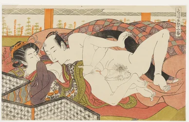 Kissing Her Breast, No. 9 from Twelve Bouts in the Way of Love (Shikidō torikumi jūniban)