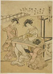 Komachi and the Stupa, from the series "Informal Parodies of the Seven Komachi in the Pleasure Quarters"