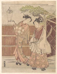 Reizei Carrying a Hand Lantern