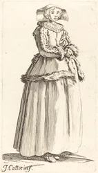 Young Woman with Hands Folded, Facing Right
