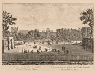 View of the Palace and the Tuileries Gardens, from the Queens Courtyard