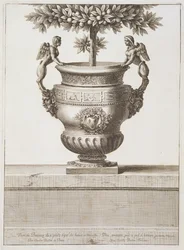 Bronze urns as used for citrus trees, illustration from 