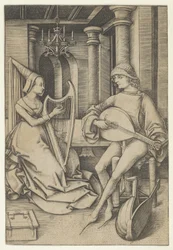 Lute Player and Harpist, from Scenes of Daily Life