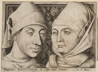 Portrait of Israhel van Meckenem and his wife Ida