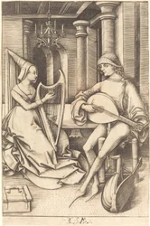The Lute Player and the Harpist, c. 1495-1503