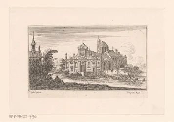 View of the Church of Saint-Laurent (View of the Church of Saint-Laurent in the Suburb of Paris) (Various Views of Churches, Castles, and Cities)