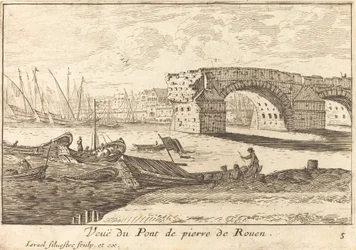 View of the Stone Bridge of Rouen