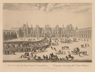 View of the Courtyard of the White Horse of Fontainebleau, 1667