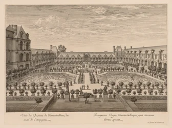 View of the Château de Fontainebleau from the Orangery Side