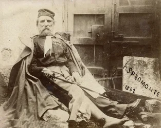 Giuseppe Garibaldi in Aspromonte, with injured leg in 1862