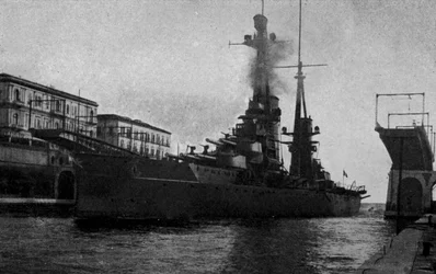 Taranto, R Nave Duilio Through the Navigation Canal