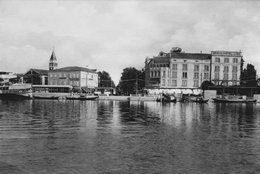 Venice, Lido, Pier and Grand Hotel Lido