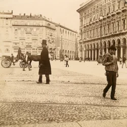 View of the Piazza del Duomo, Milan, 1873