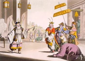 A theatrical performance in the open air, c.1820s-30s
