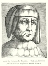 Accursio, Florentine Jurist (engraving)