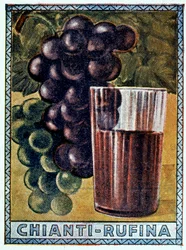 An historic poster of Chianti Rufina