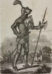 Armour from era of King Henry V of England, illustration from 