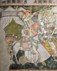 Army on horseback, (detail)