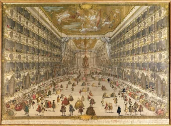 Ball in honour of the birth of the Archduke Pietro Leopoldo of Austria, at the Ducal Theatre of Milan on 28 May 1747