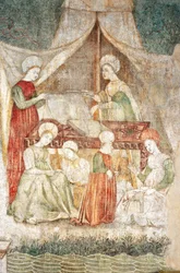 Bicocca degli Arcimboldi: 15th century fresco (detail)