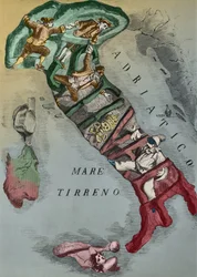 Caricature of Italy During the Unification, 1866