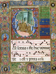 Choral Miniature with Pope Alexander II Celebrating Mass in the Abbey
