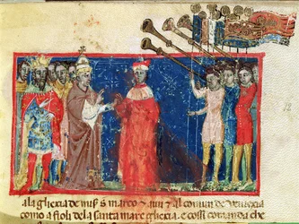 Doge Sebastiani Ziani Receives a Petition from Pope Alexander III and Emperor Frederick Barbarossa