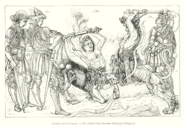 Battle of the Centaurs, Facsimile of an Engraving by Antonio Pollajuolo (engraving)