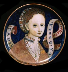 Decorated Cup with a Female Face (Camilla Bella)