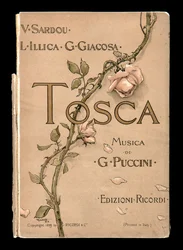 Cover, Libretto of Tosca by Giacomo Puccini, Edition Ricordi, Italy