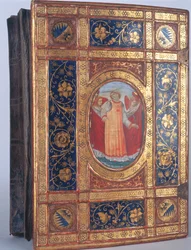 Cover of an Italian Manuscript with St. Lawrence