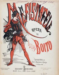 Cover of musical score of Mefistofele opera
