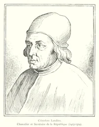 Cristoforo Landino, Chancellor and Secretary of the Republic