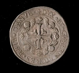 Currency of the Republic of Genoa: five ecus silver coin (1693)