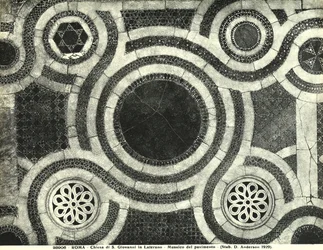Detail of the Cosmatesque floor of the Basilica of San Giovanni in Laterano, Rome