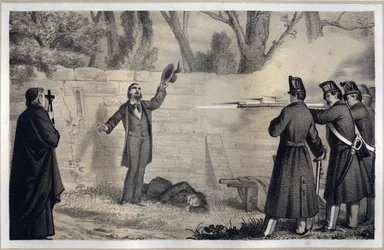 Execution of the Bandiera Brothers (Italian patriots, Attilio and Emilio Bandiera)
