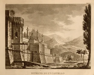 Exterior of a Castle, set design for Act I of 