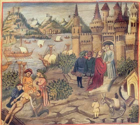 Facsimile of the School of Salerno, from the Canon of Medicine by Avicenna
