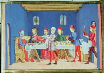 Jesus During the Meal at the House of the Pharisee Asks if He Is Allowed to Heal on the Sabbath