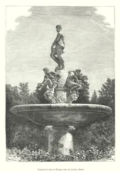 Fountain by Jean de Bologne in the Boboli Gardens (engraving)