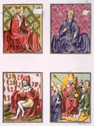 Four figures from the history of the Holy Roman Empire, c.1820s-30s