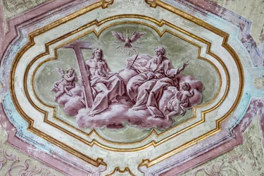 Frescoed vault of the rear apse crypt of the cathedral