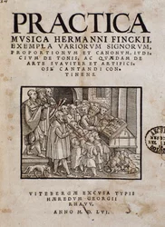 Frontispiece of Practica musica