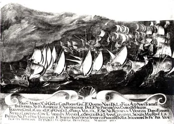 General Francisco Morosini (1618-94) and the Venetian Fleet in an Encounter with the Turkish Fleet off the Coast of Crete, May 1661