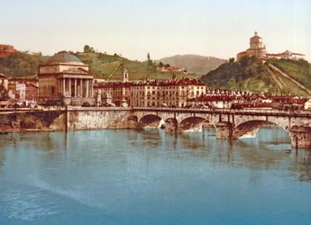 Gran Madre di Dio (Foreground) and Santa Maria di Monte dei Cappuccini, Turin, Published c.1890