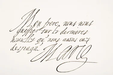 Handwriting and signature of Marie de Medici