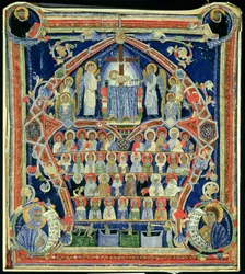 Historiated initial A depicting The Last Judgement